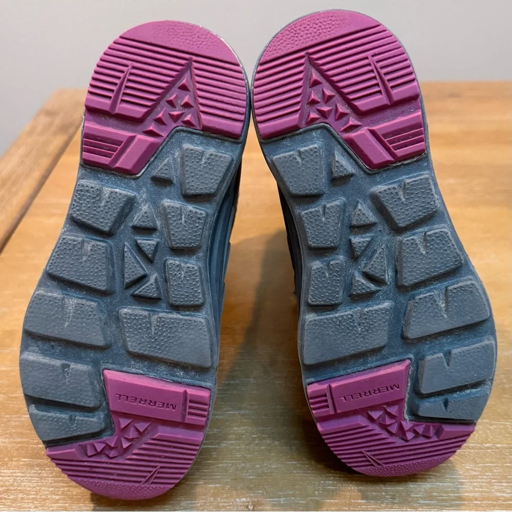 Merrell Kids Quest Lite 3.0 Jr Waterproof Winter‎ Snow Boots Gray/Pink Sz 2